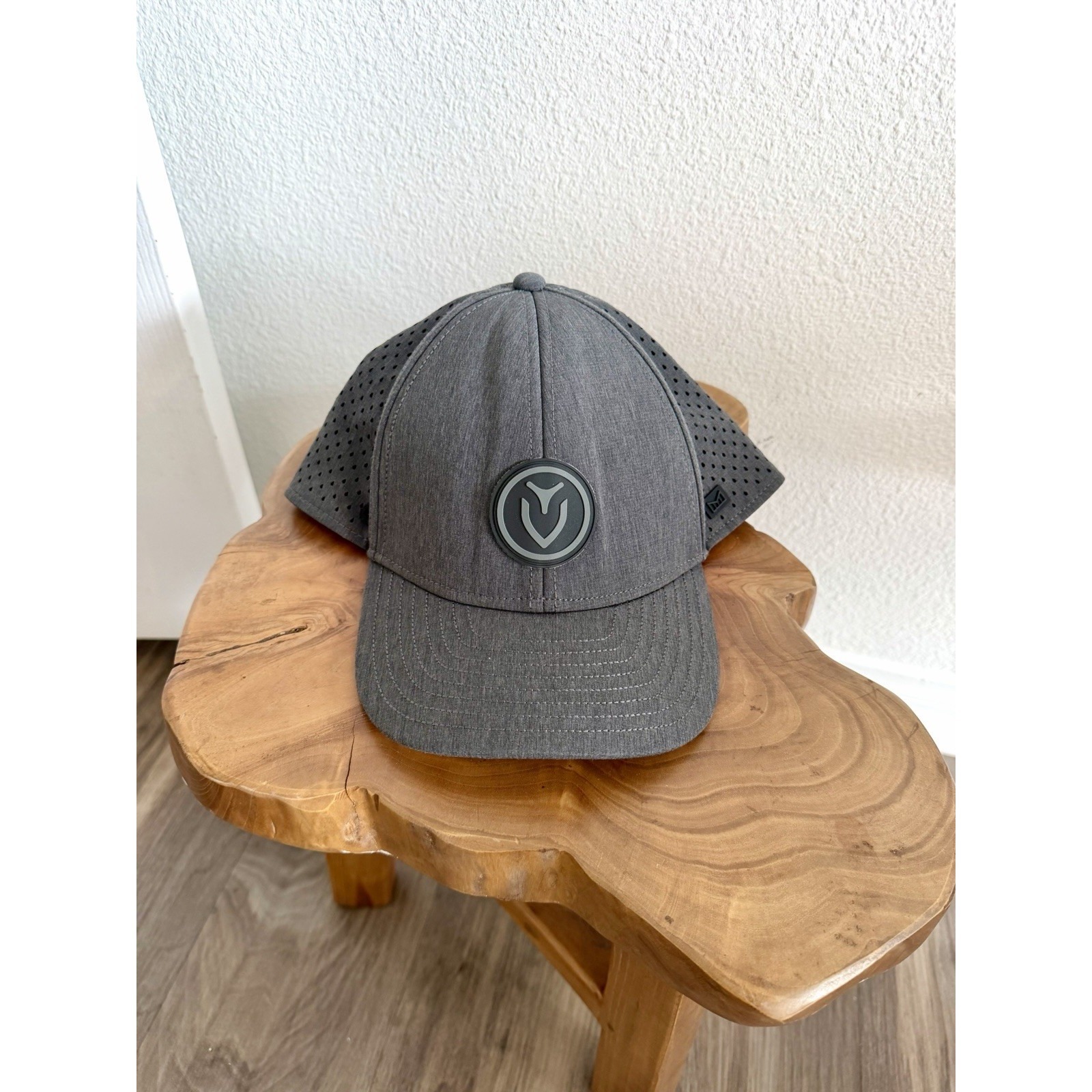 Vessel Golf X Melin Hat A-Game Hydro Snapback Cap Charcoal Gray Perforated
